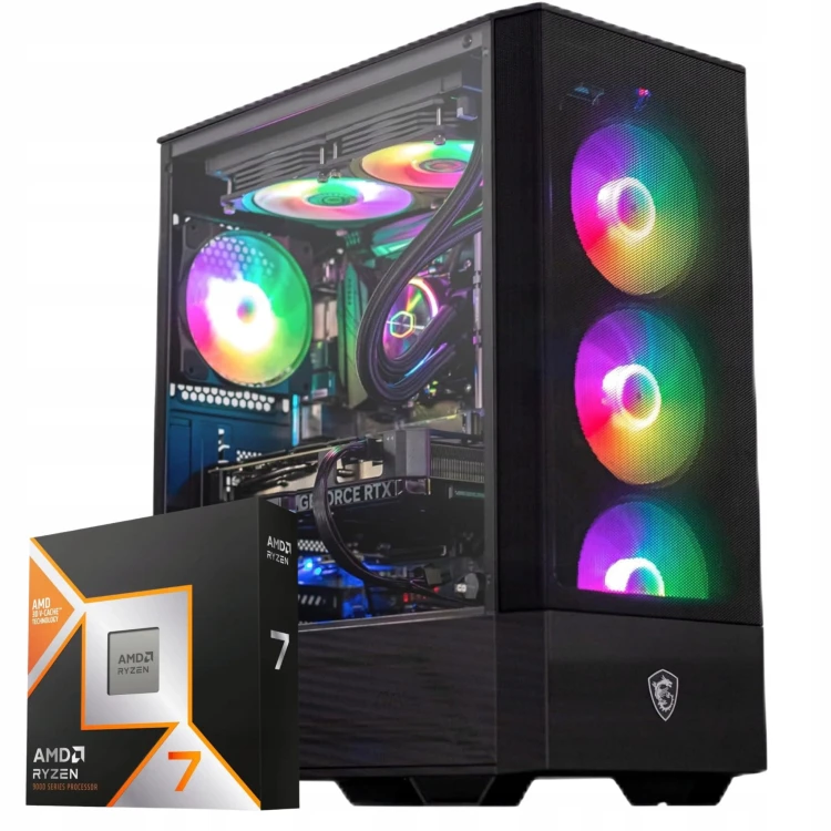 Komputer RYZEN 7 9800X3D RTX 5070 Ti 32 GB DDR5 2 TB + Monitor Zestaw Gamingowy 4w1 - zdjęcie produktu 2