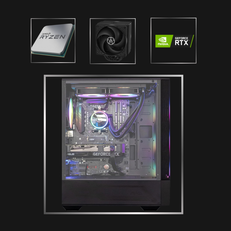 Specyfikacja komputera gamingowego Ryzen 7 7700 RTX 5080 32 GB DDR5 2 TB M.2