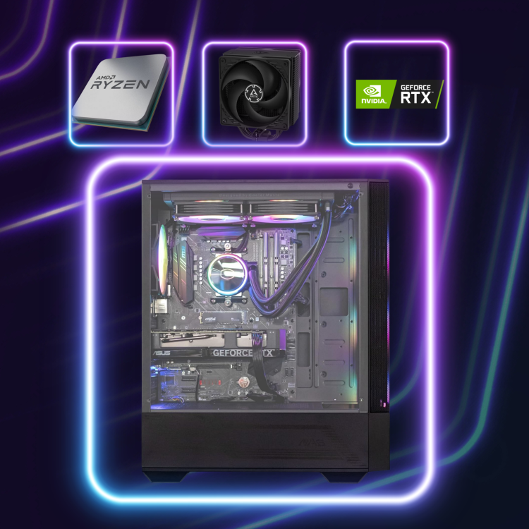 Specyfikacja komputera RYZEN 9 RTX 5060 Ti (16 GB) 32 GB DDR4 2 TB M.2 + Monitor Zestaw Gamingowy 4w1