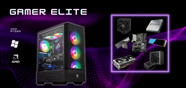 Komputer gamingowy Ryzen 9 RX 9070 XT 32 GB DDR4 2 TB M.2 - zdjęcie produktu 6