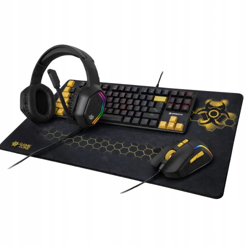 Zestaw Gamingowy TRACER 4W1 Myszka Klawiatura Słuchawki RGB - widok główny