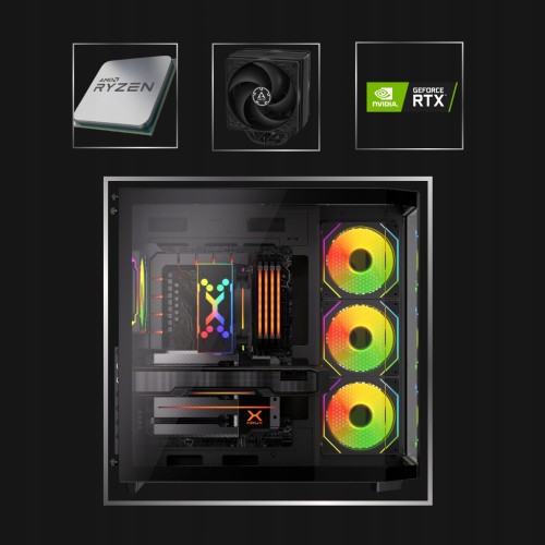 Komputer gamingowy Ryzen 7 7800X3D RTX 5070 32 GB DDR5 2 TB M.2 - zdjęcie produktu 2