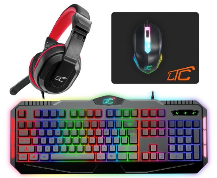 Zestaw Gamingowy LTC 4W1 (Myszka Klawiatura Słuchawki RGB Podkładka) - klawiatura, zdjęcie 3