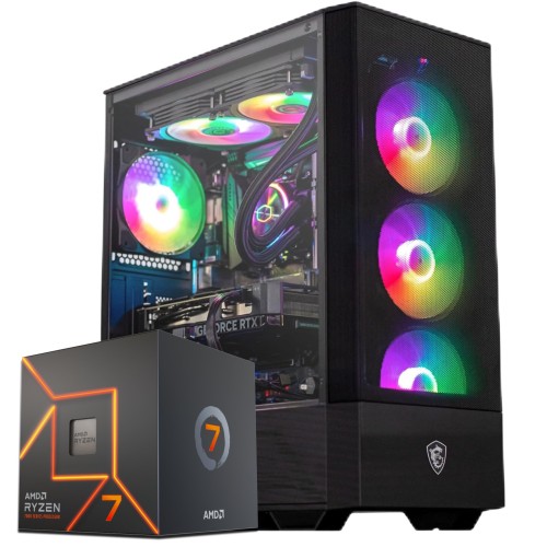 Komputer gamingowy Ryzen 7 7700 RX 9070 32 GB DDR5 2 TB M.2 - widok główny