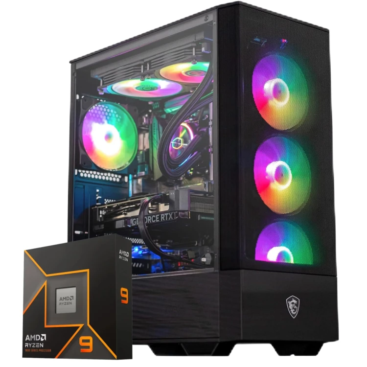 Komputer gamingowy Ryzen 9 9950X3D RTX 5080 32 GB DDR5 2 TB - widok główny