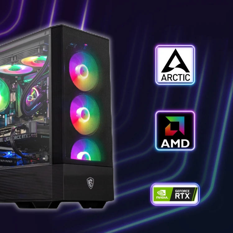 Karta graficzna zastosowana w komputerze RYZEN 9 RTX 5060 Ti + Monitor Zestaw Gamingowy 4w1