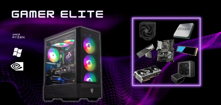 Komputer RYZEN 5 7500 RTX 5060 Ti 32 GB DDR5 1 TB M.2 + Monitor Zestaw Gamingowy 4w1 - zdjęcie produktu 6