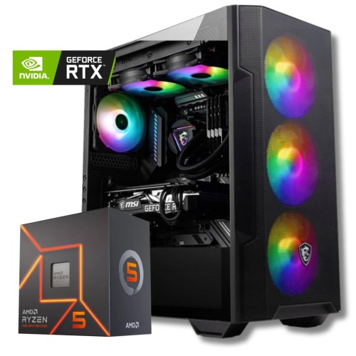 Komputer gamingowy RYZEN 5 RTX 5060 16 GB DDR4 500 GB M.2 - widok główny