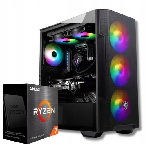 Pamięć RAM 32 GB DDR4 w komputerze RYZEN 7 RX 7600 + Monitor Gigabyte Zestaw 4w1