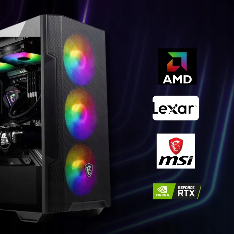 Pamięć RAM 32 GB DDR4 w komputerze RYZEN 7 RX 7600 + Monitor Gigabyte Zestaw 4w1