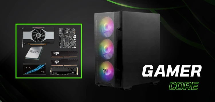 Kompletny zestaw komputerowy RYZEN 5 RX 9060 XT