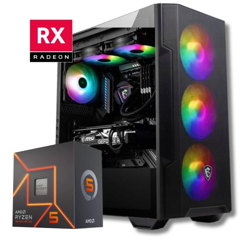 Komputer gamingowy RYZEN 5 RX 9060 XT 16 GB DDR4 1 TB M.2 - widok główny