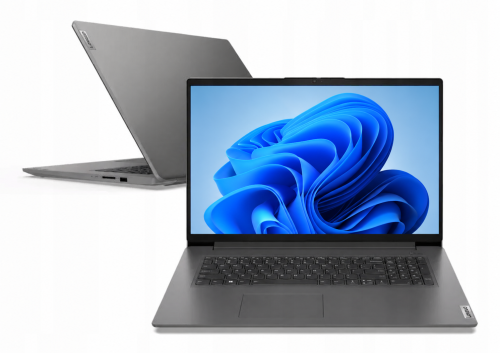 Lenovo V17 widok z przodu i z tyłu