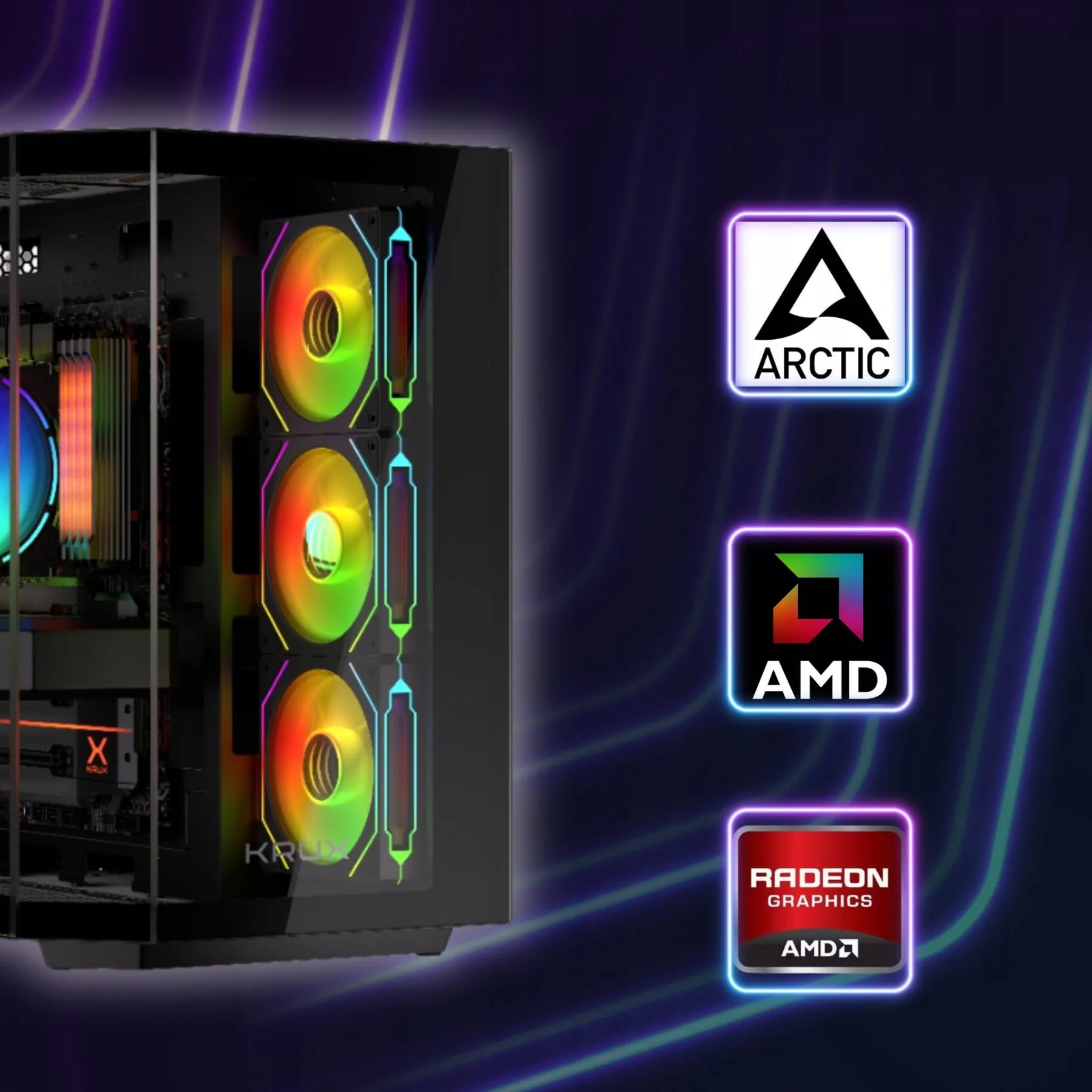 Komputer Gamingowy Ryzen 5 7500 RX 9060 XT (16GB) 32GB DDR5 1TB M2 Windows 11