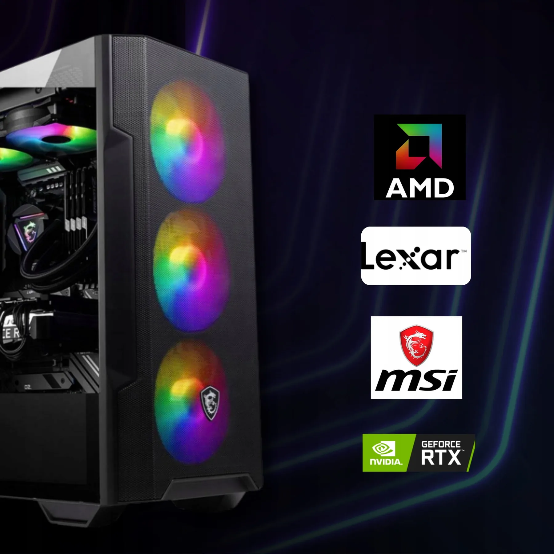 Komputer Ryzen 7 RTX 3060 12GB 32GB DDR4 1TB M2 Windows 11 Gamingowy
