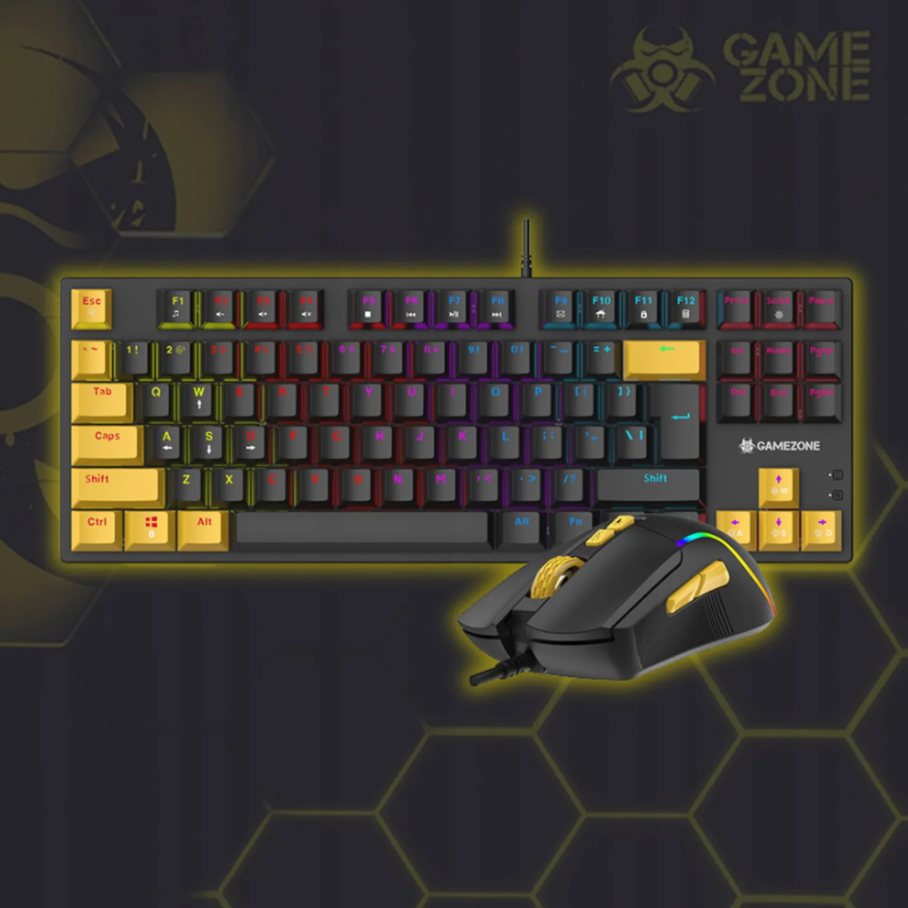 Zestaw Gamingowy TRACER 4W1 Myszka Klawiatura Słuchawki RGB