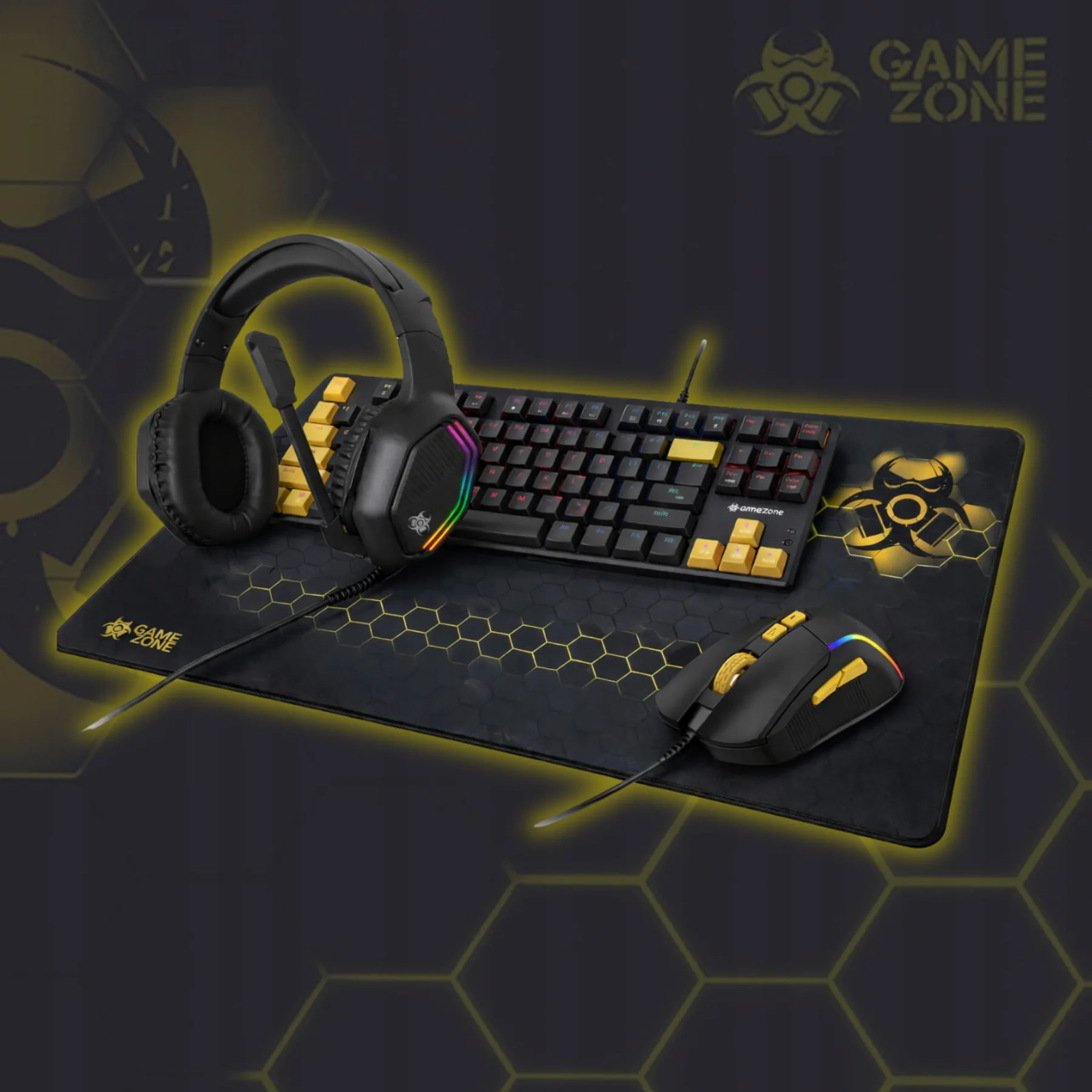 Zestaw Gamingowy TRACER 4W1 Myszka Klawiatura Słuchawki RGB